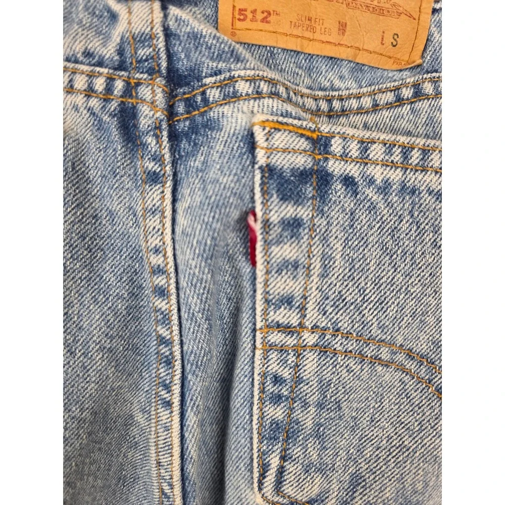 Levi's 512 Vintage 1996 Women's Light‎ Wash Slim Fit Tapered Leg Jeans Size 7S - Picture 6 of 10